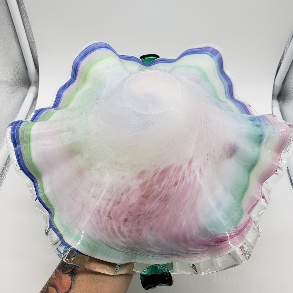 *LARGE*Murano Fazzoletto Basket Vase - Picture 7 of 8